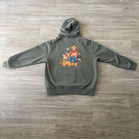 Element Smokey the Bear pullover green hoodie - XL - Picture 3 of 10